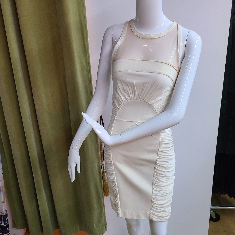 Alessandro Dell'acqua Sleeveless Mesh Knit Dress Size European 38